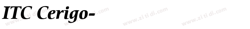 ITC Cerigo字体转换